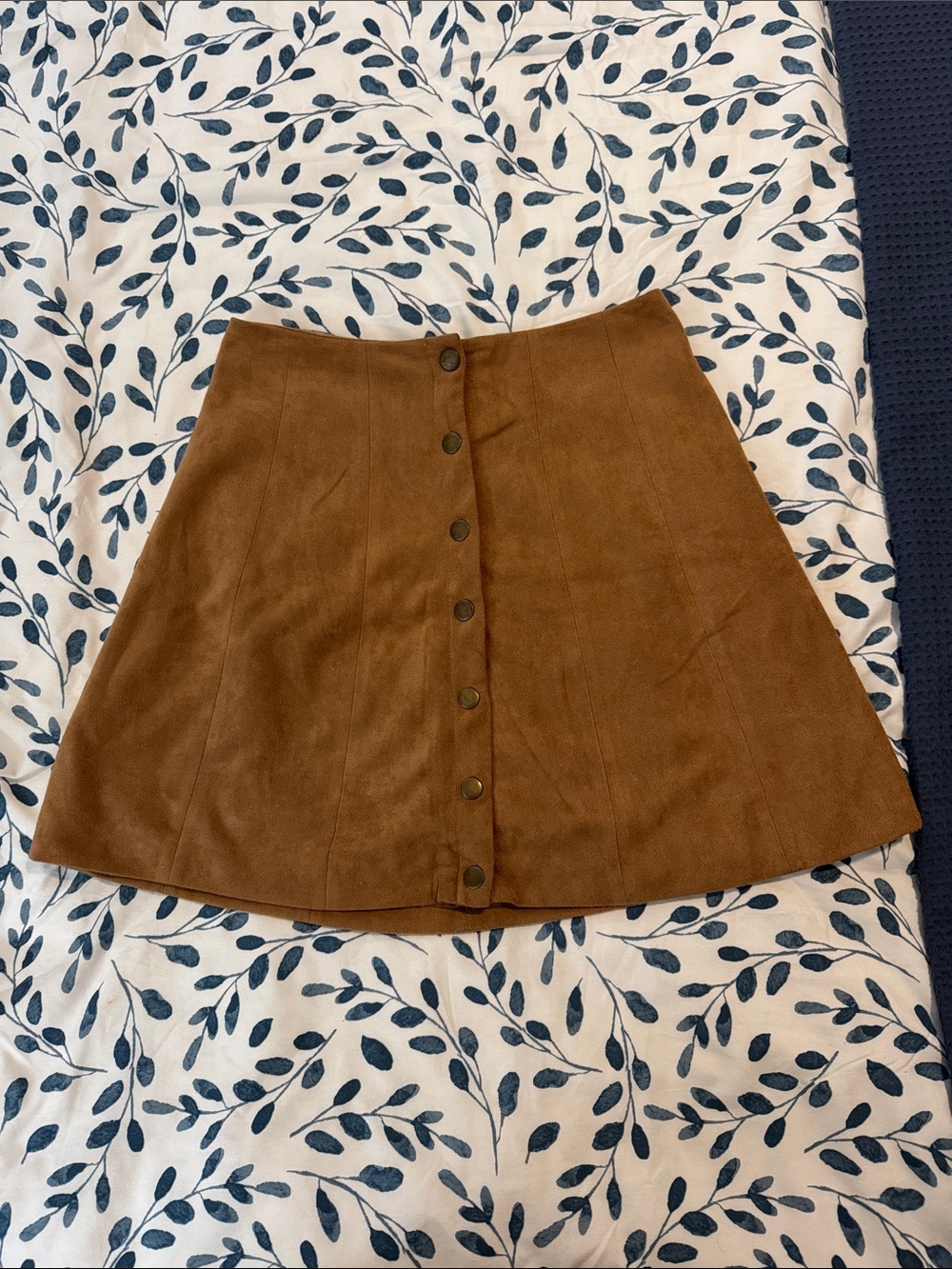 Altar'd State Brown Snap-Front Circle Skirt